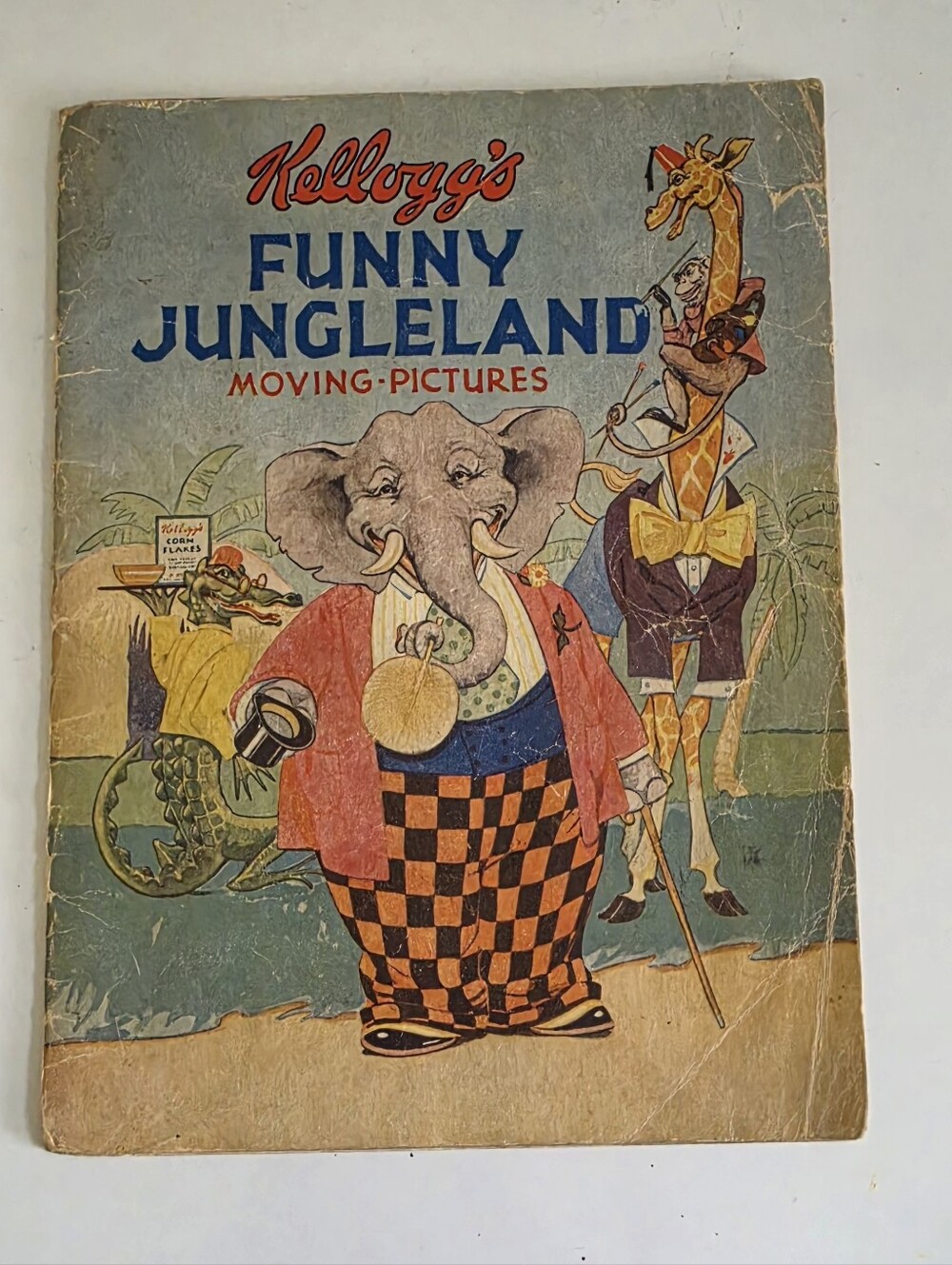 Collectible 1932 Kellogg's Funny Jungleland Moving Pictures Book